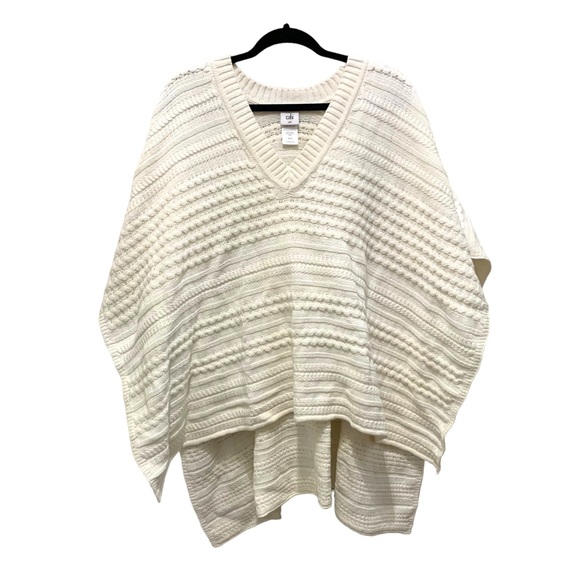 CAbi winter white poncho #4418 - Picture 6 of 8